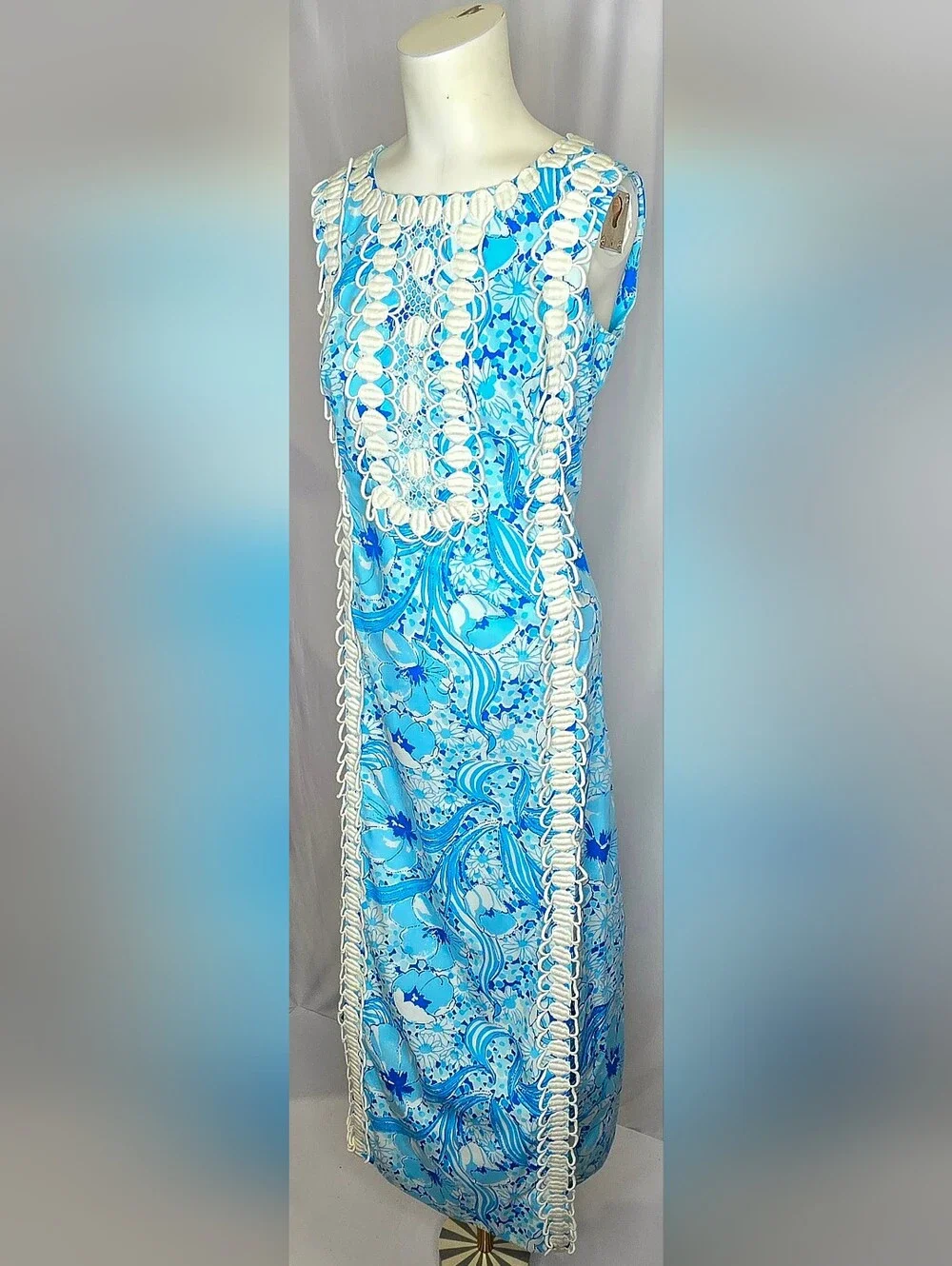 Vintage The Lilly by Lilly Pulitzer Floral Maxi Shift Dress 10 NWOT - Picture 3 of 10